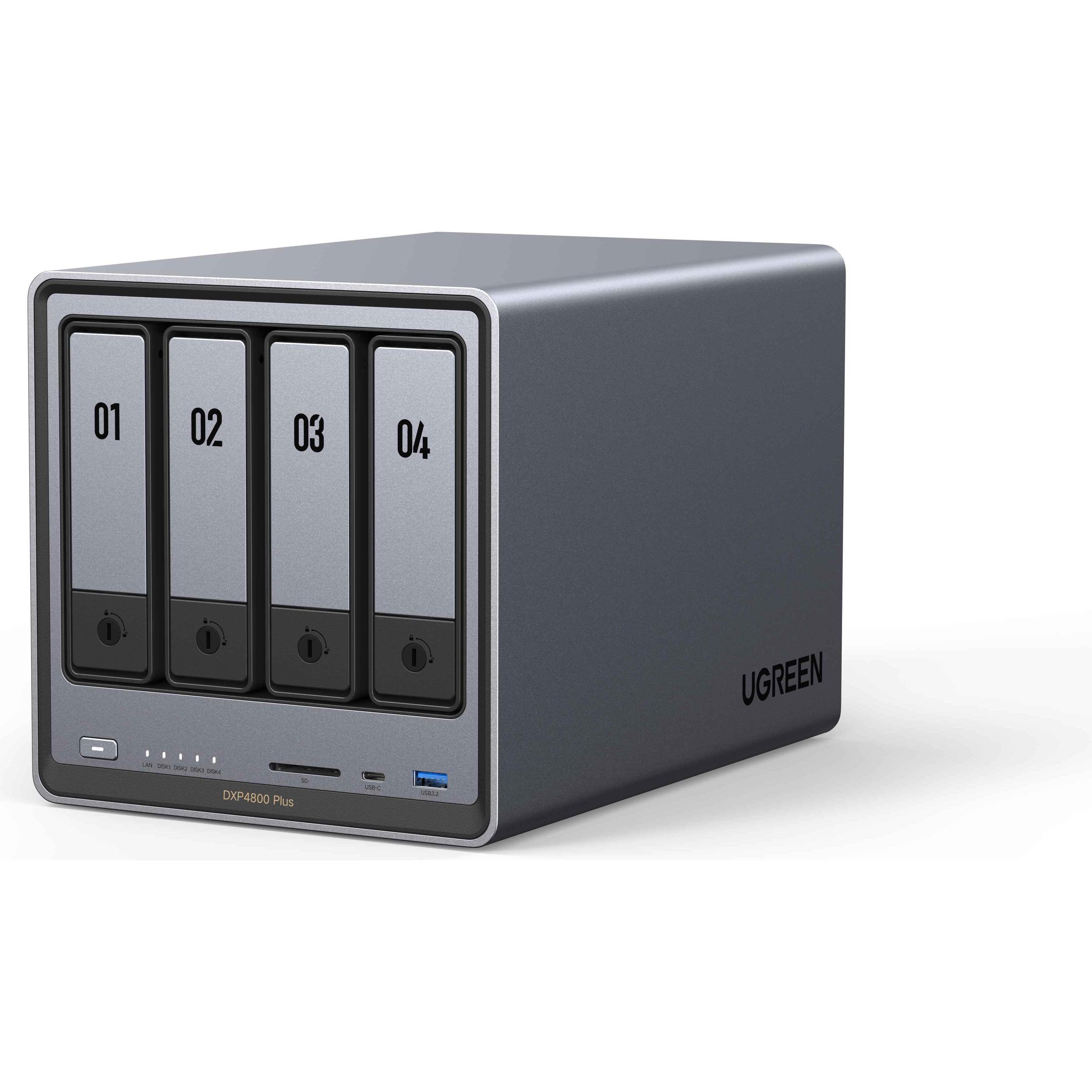 Ugreen NASync DXP4800 Plus (0 TB), NAS, Schwarz