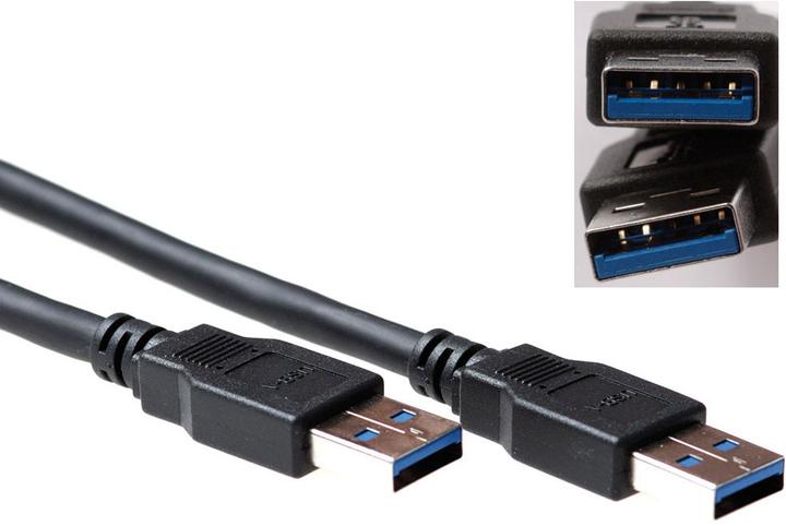 Produktbild ACT SB0001 3m USB A USB A Männlich Männlich Schwarz USB Kabel (3 m, USB 3.2 Gen 1)