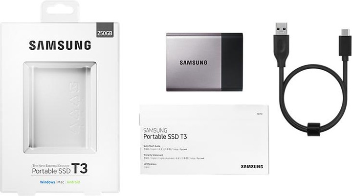 Produktbild Samsung Portable SSD T3 (250 GB)