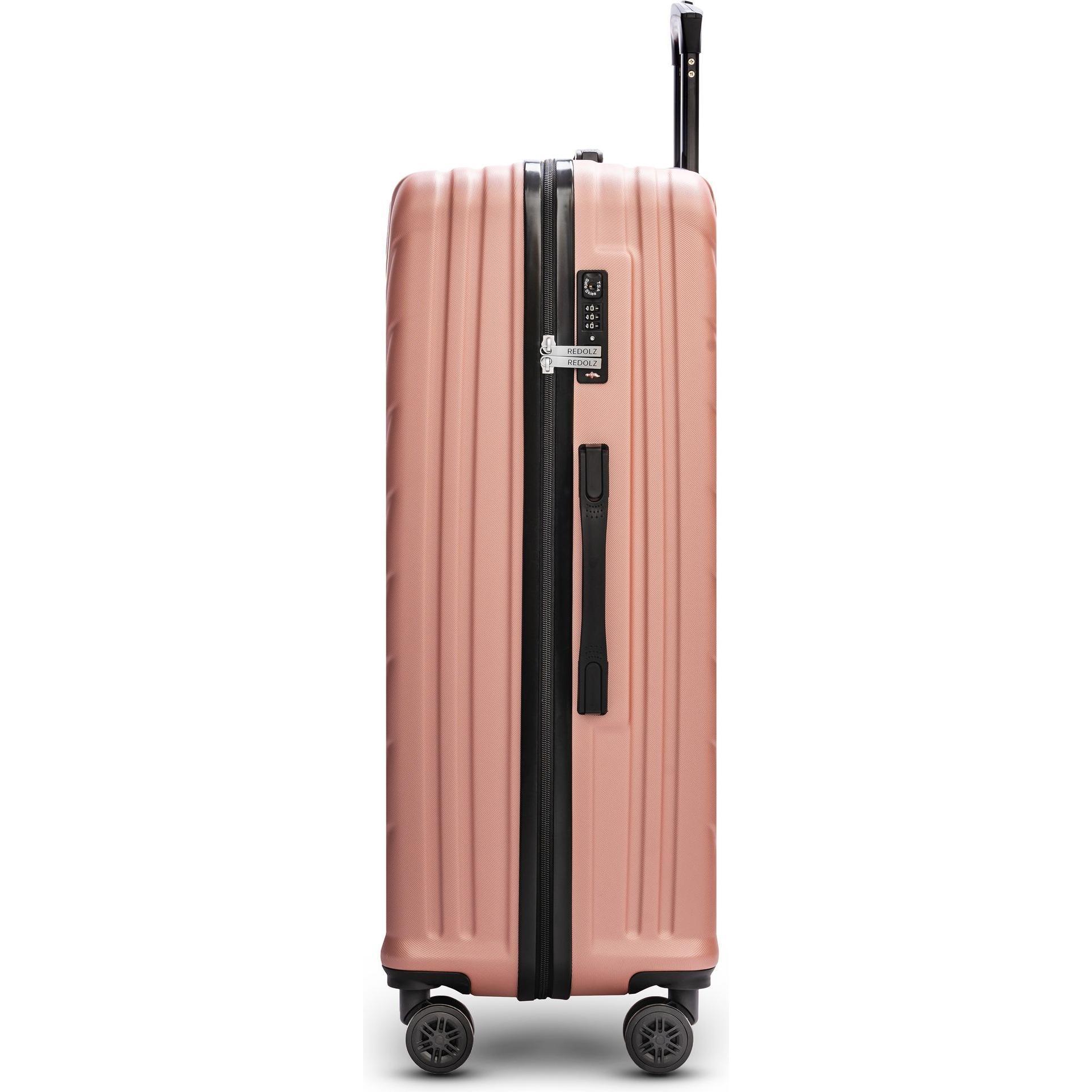 Thumbnail - Redolz, Koffer, Essentials 07 LARGE 4 Rollen Trolley 79 cm, Rosa, (107 l, XL (ab 115l))