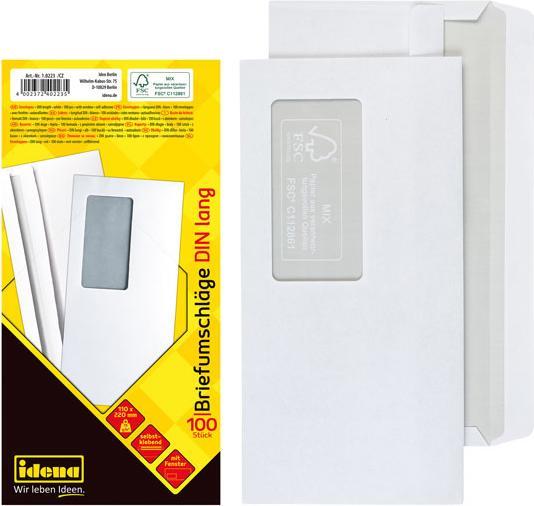Actual product image Idena BU DL white 75g 100s sk w.F. FSC-Mix (DIN long (11 x 22 cm), 100 x)