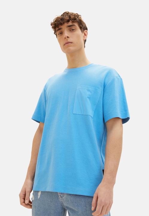 Actual product image Tom Tailor T-Shirt Kurzarmshirt structured mit Brusttasche (XL)