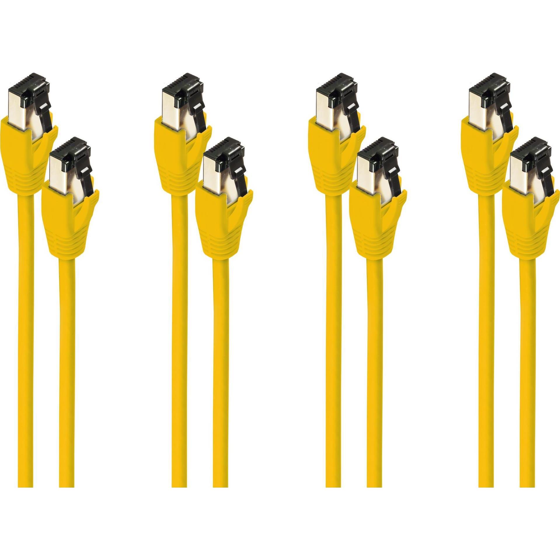 Shiverpeaks -BASIC-S--Patchkabel cat. 8.1 F/FTP PIMF LSZH gelb 1,5m--VE4 (F/FTP, CAT8.1, 1.50 m), Netzwerkkabel