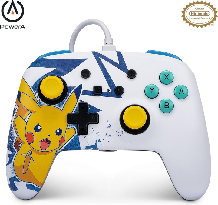 PowerA Controller cablato migliorato per Nintendo Switch - Pikachu ad alta tensione (Switch)