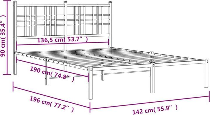 Image du produit vidaXL Bettgestell (135 x 190 cm)