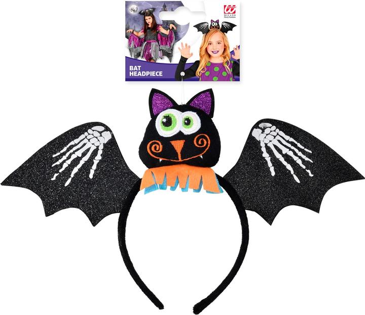 Produktbild Magni Widmann 00070 - Haarreif Fledermaus, Accessoire, Haarschmuck, Kopfschmuck, Halloween, Karneval, Fasc
