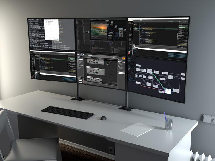 Image du produit Multibrackets Extension du support de table Triple L (Tables, 32", 8 kg)