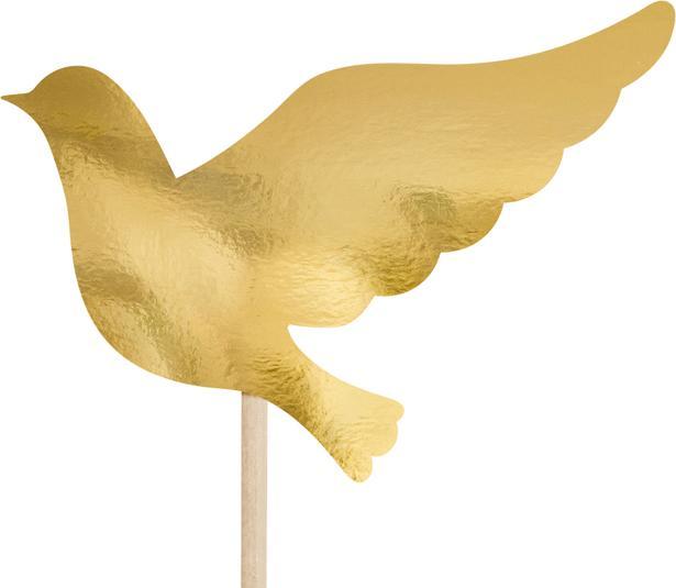Produktbild Partydeco Cake toppers First Communion, gold, 31.5cm (1 pkt / 6 pc.) (6 Stück)