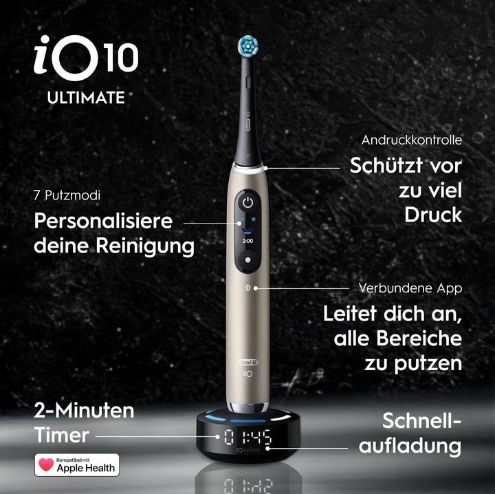 Actual product image Oral-B iO Series 10 Lunar Gold Special Edition Elektrische Zahnbürste (Oscillating toothbrush)