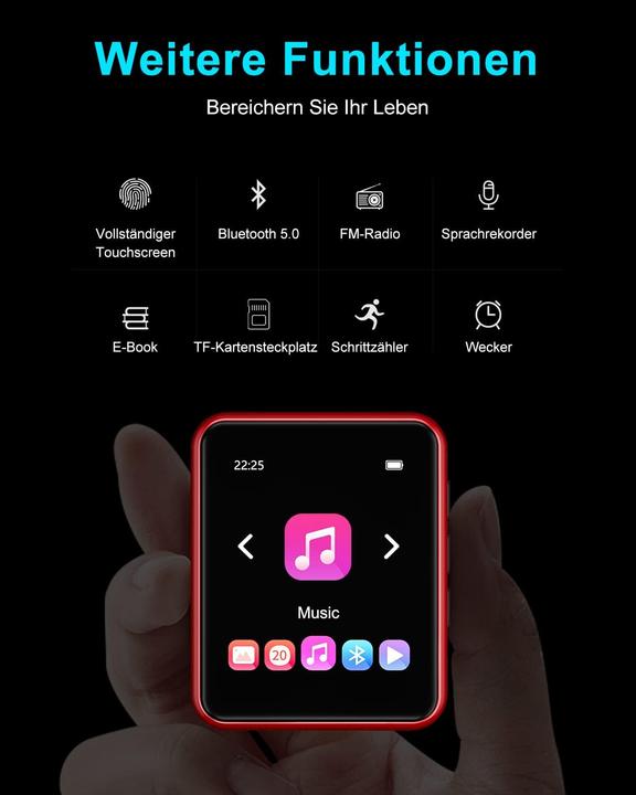 Actual product image Joliker MP3 Player Bluetooth 32GB (32 GB)