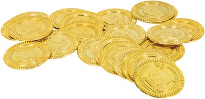 Produktbild Unique Piratenschatz Goldmünzen (144 Stk.)