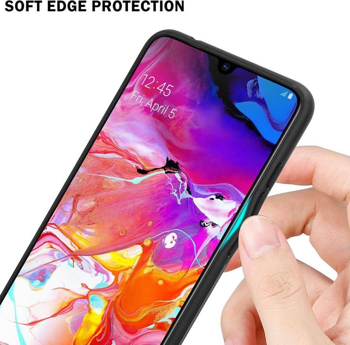 Actual product image Cadorabo TPU Striped Glass Cover (Samsung Galaxy A70, Samsung Galaxy A70S)