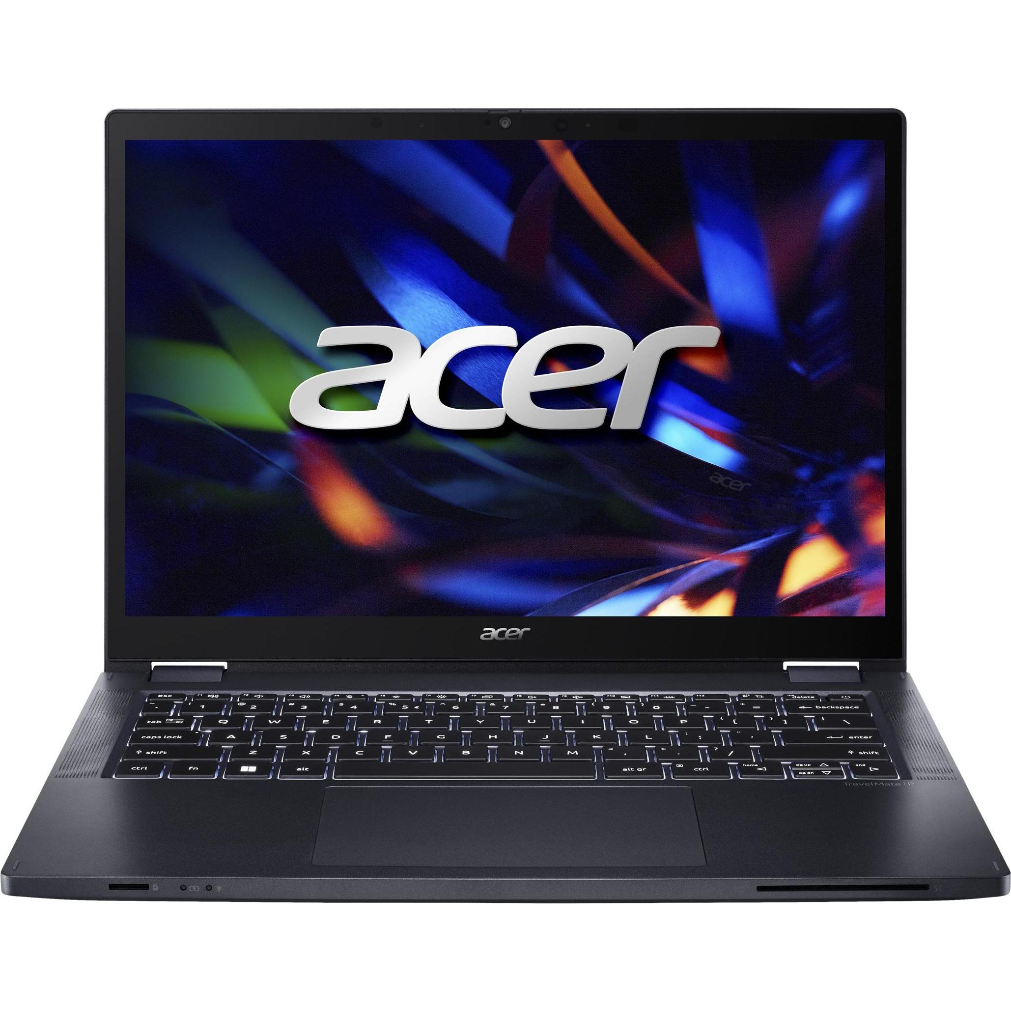 Acer Travelmate P4 Spin (14", 512 GB, 16 GB, DE, Intel Core i5-1335U), Notebook, Blau