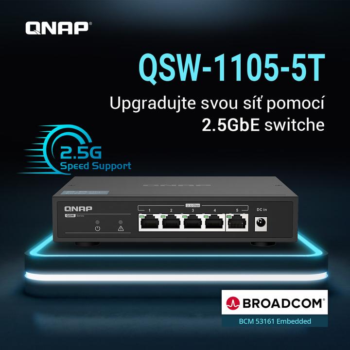 Actual product image QNAP QSW-1105-5T (5 ports)