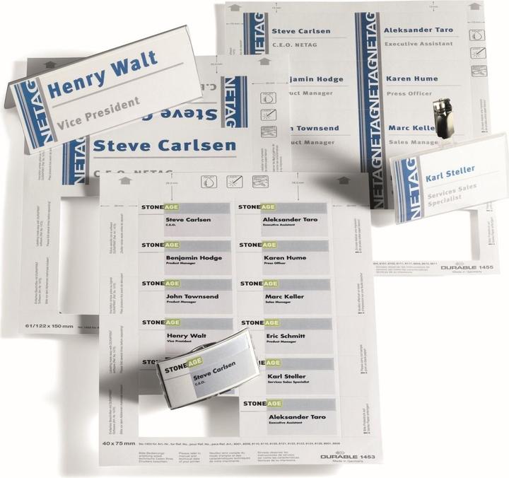 Nutritional values and ingredients Durable 600 Badgemaker insert badges for name badges
