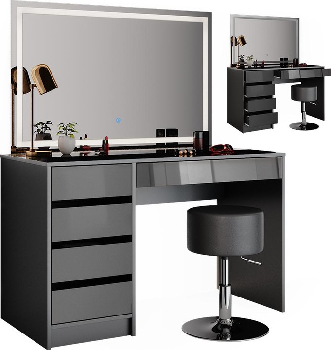 Produktbild Vicco Sherry mit Hocker und Beleuchtung (120 x 55 x 75 cm)