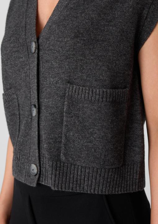 Produktbild Comma Strickjacke Strickpullunder mit aufgesetzten Taschen (38)