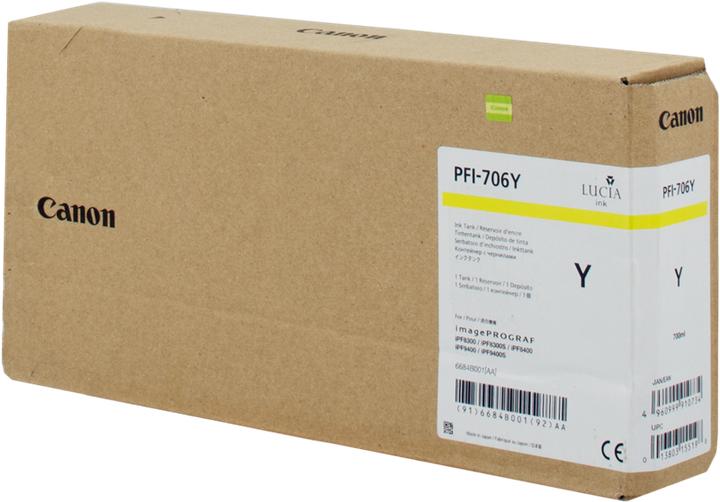 Produktbild Canon Tinte Large Format yellow Orig.Nr. PFI-706Y (Y)