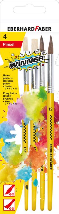 Produktbild EberhardFaber Pinsel-Set Borsten/Haarpinsel, 4 Stück (12 mm)
