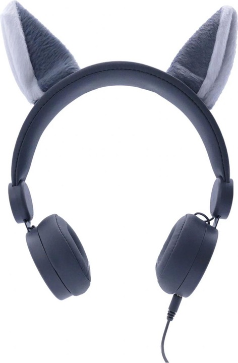 Actual product image Kidywolf Headphones with cable & detachable wolf ears