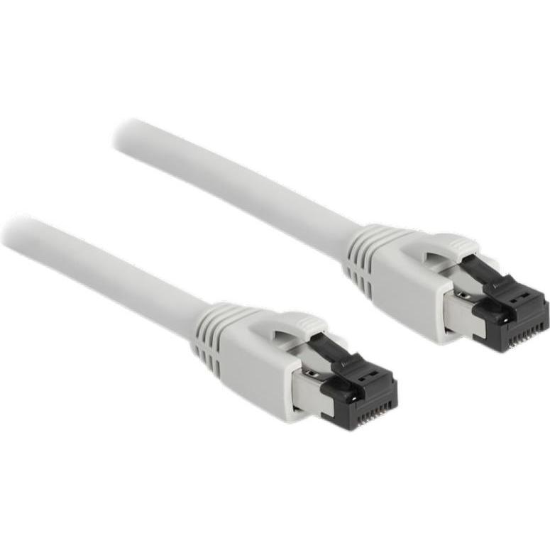 Delock RJ45 Netzwerkkabel Cat.8.1 S/FTP 0,25 m bis 40 Gbps g (S/FTP, CAT8.1, 0.25 m), Netzwerkkabel