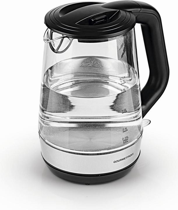 Immagine prodotto Gourmetmaxx Bollitore da 1,7 l, nero/trasparente (1.70 l)