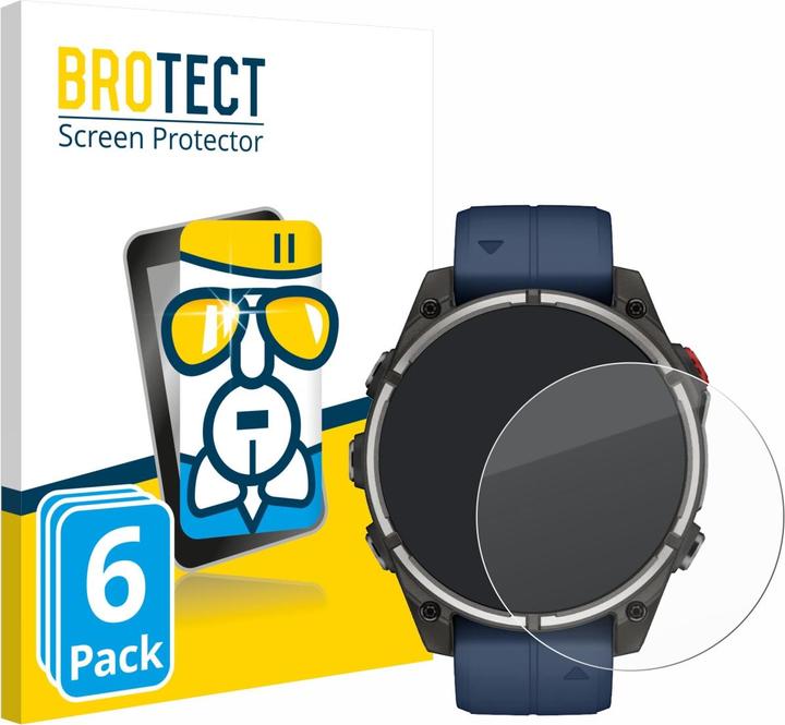 Produktbild BROTECT Schutzglas für Garmin quatix 8 Pro (47 mm) Schutzfolie Panzer Folie Glas Display Schutz klar