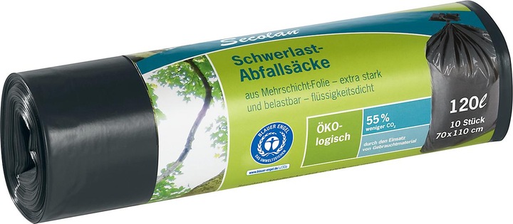 Productafbeelding Secolan 1x10 zware afvalzakken 120 l (1 x, 120 l)
