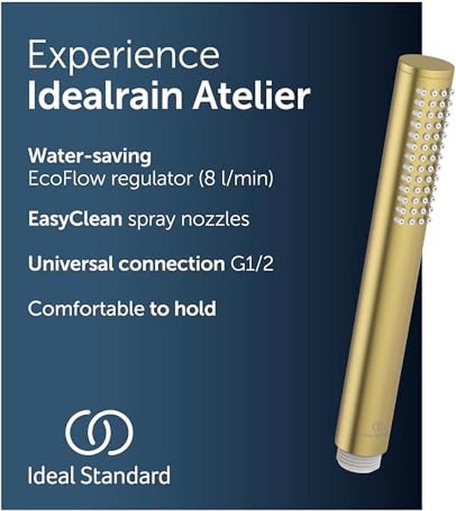 Produktbild Ideal Standard Handbrause Idealrain Atelier rund 25 mm brushed gold BC774A2 (8 l/min)