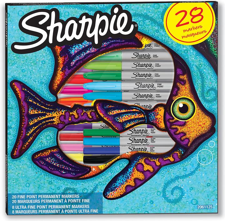 Actual product image Sharpie Permanent Marker Set "Fish (28 x)