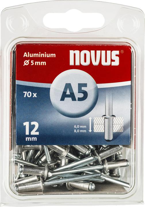 Immagine prodotto Novus Rivetto cieco A5 x L: 12 mm alluminio