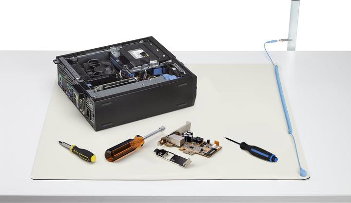 Image du produit StarTech com SM-ANTI-STATIC-MAT, Beige, Schwarz, Polyvinylchlorid (PVC), Polyvinylchlorid (PVC), Tis