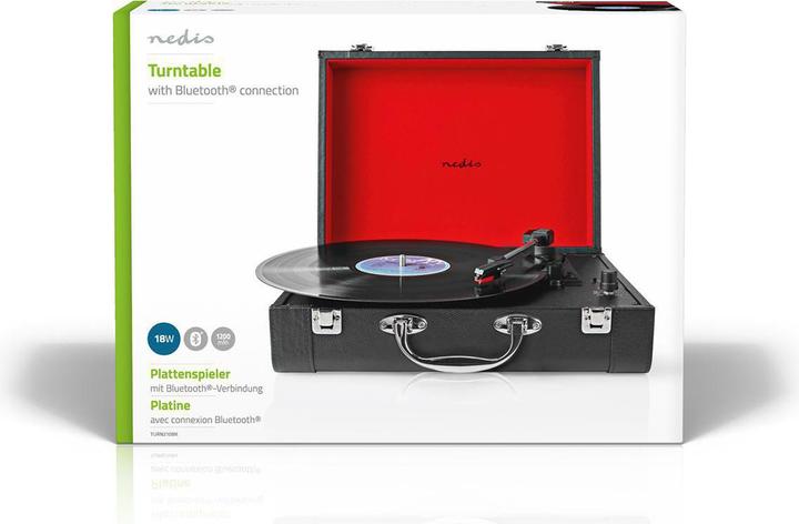Immagine prodotto Nedis Giradischi, Altoparlanti 18W, Bluetooth, Valigia (Manuale)