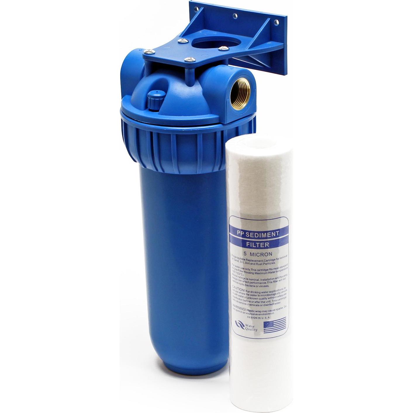 Naturewater NW-BR10B1 1 Stufen Filter 5µ 20,67mm 1/2" Einsatz 60mm PP Kartusche, Wasserfilter, Blau