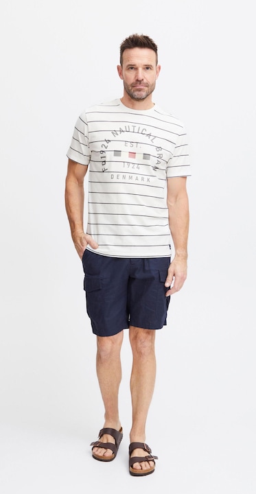 Produktbild FQ1924 FQTom SS stripe tee w logo print 21900644 (M)