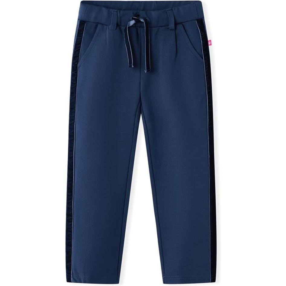 VidaXL, Jungen, Sporthose, Kinderhose mit Schwarzen Zierleisten Marineblau (140), Blau, 140
