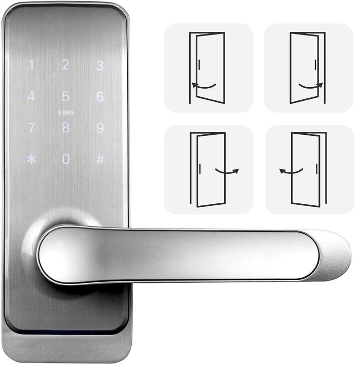 Actual product image Eura Handle with access controller, proximity reader, keypad, for in-wall installation, battery powered (Key card)