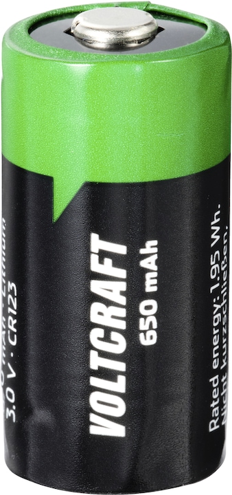 Actual product image Voltcraft Special rechargeable battery CR 123 Lithium 3 V 650 mAh (RCR123A, 650 mAh)