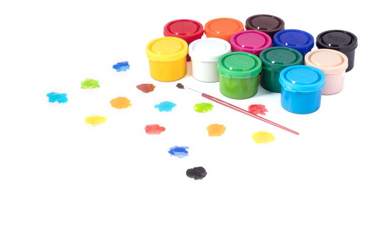 Produktbild Jovi Plakatfarbe / Tempera Set Schule VE=12 Farben a 35ml + Pinsel (420 ml)