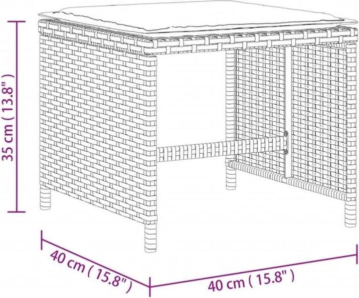 Actual product image vidaXL Gartenhocker