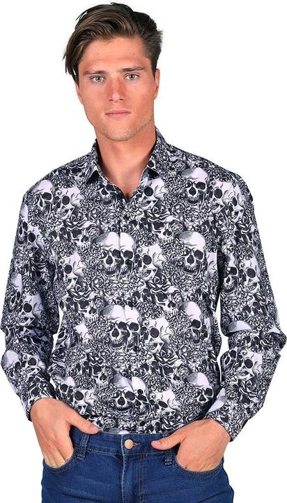 Immagine prodotto Thetru Camicia Skull Skull, nero/bianco (L)