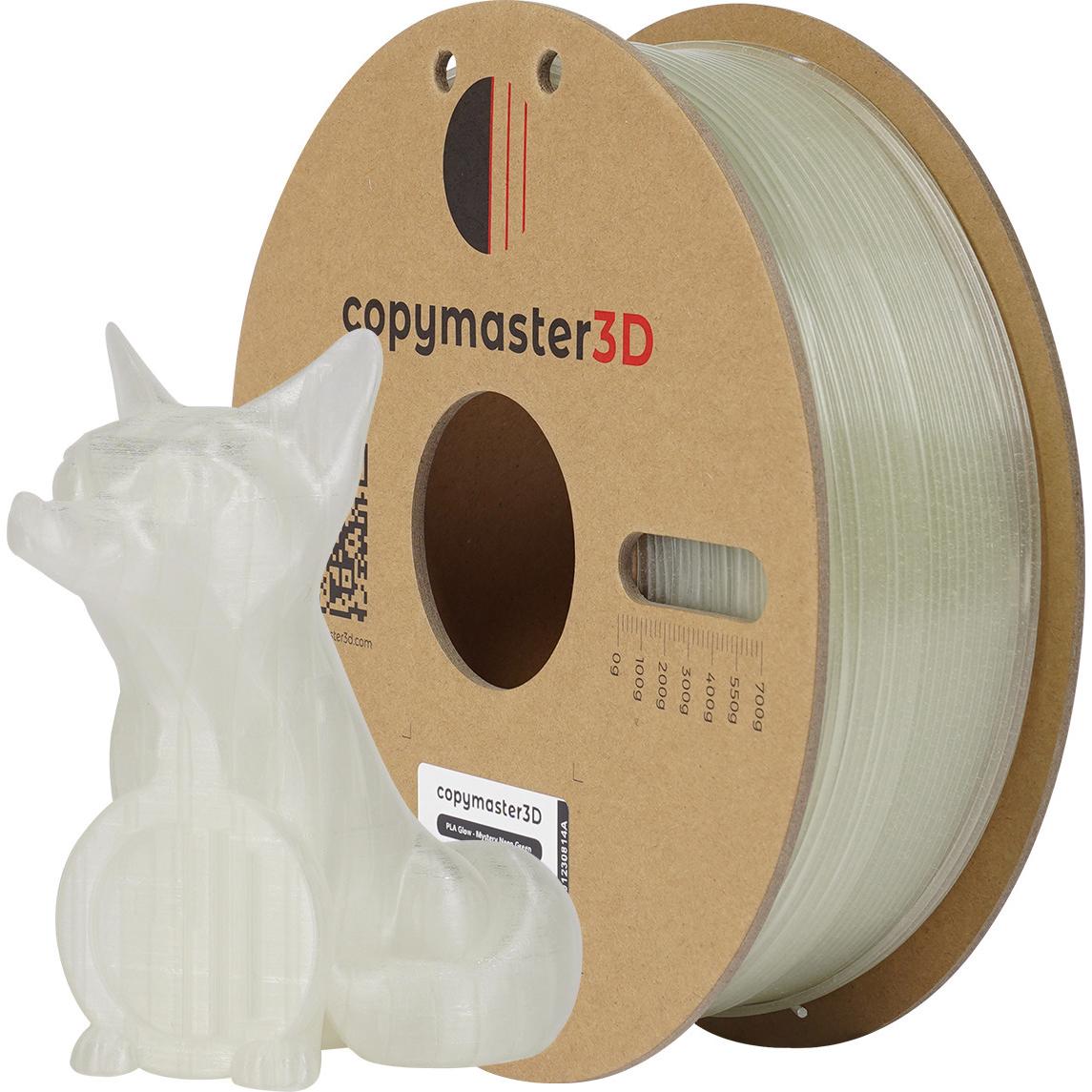 Copymaster3D PLA Glow Filament for 3D Printer, 1.75 mm, glowing neon green (PLA, 1.75 mm, 1262 g, Verde), Filamenti stampa 3D, Verde