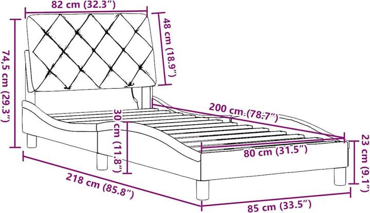 Image du produit vidaXL Bettgestell (90 x 190 cm)