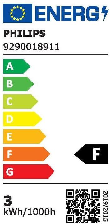 Label énergétique Philips lampe LED (E14, 2.80 W, 210 lm, 1 x, F)
