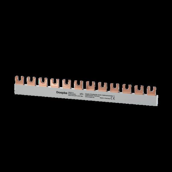 Thumbnail - Doepke Sammelschiene 1ph. EV-SG1.12.70 Gabelschuh 70A,12 TE EV-SG1.12.70 (Widerstand), Passive Bauelemente, Grau