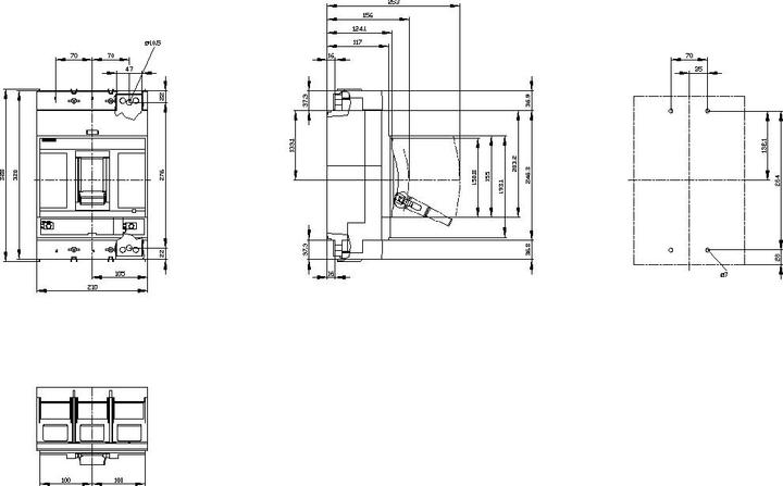 Actual product image Siemens 3VA1563-7EF32-0AA0 Circuit-breaker 1 pc Setting range current