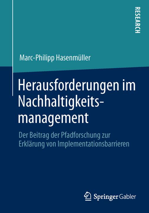 Produktbild Herausforderungen im Nachhaltigkeitsmanagement (Deutsch, Marc-Philipp Hasenmüller, 2013)