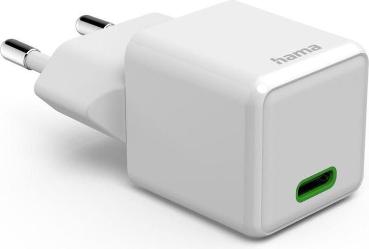 Image du produit Hama Chargeur rapide, USB-C, PD/Qualcomm®, Super-Mini-Charger, 20 W, blanc (20 W, 1 portion)