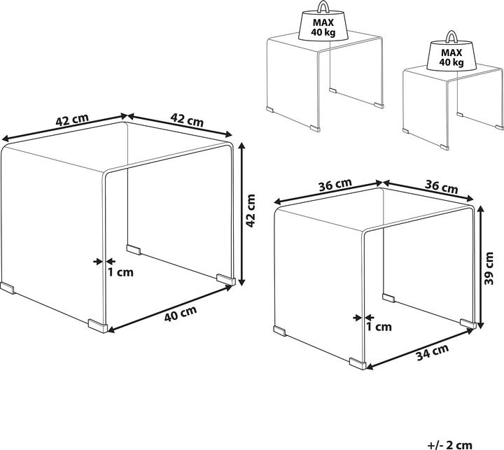 Immagine prodotto Beliani Kendall (42 x 42 x 42 cm)