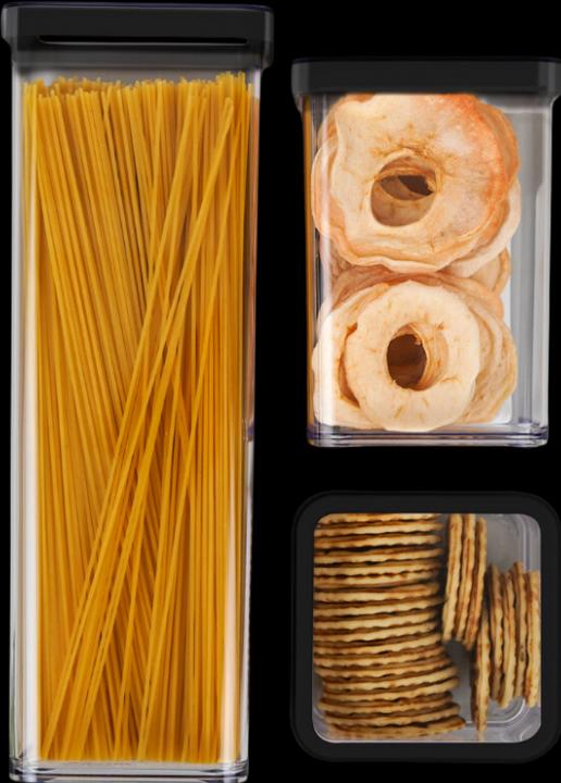 Actual product image Rotho LOFT storage tins KLAR black (0.23 l)